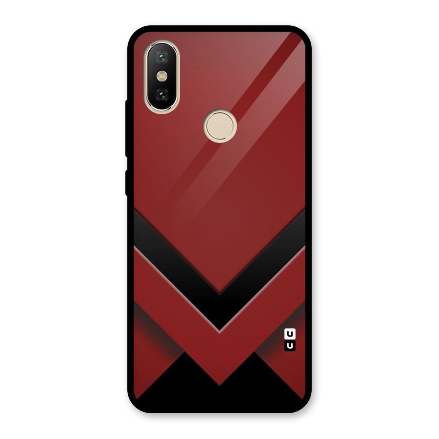 Red Black Fold Glass Back Case for Redmi A2