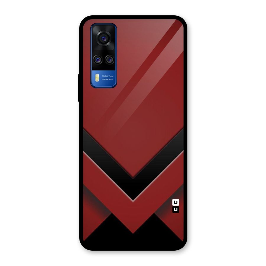 Red Black Fold Glass Back Case for Vivo Y31