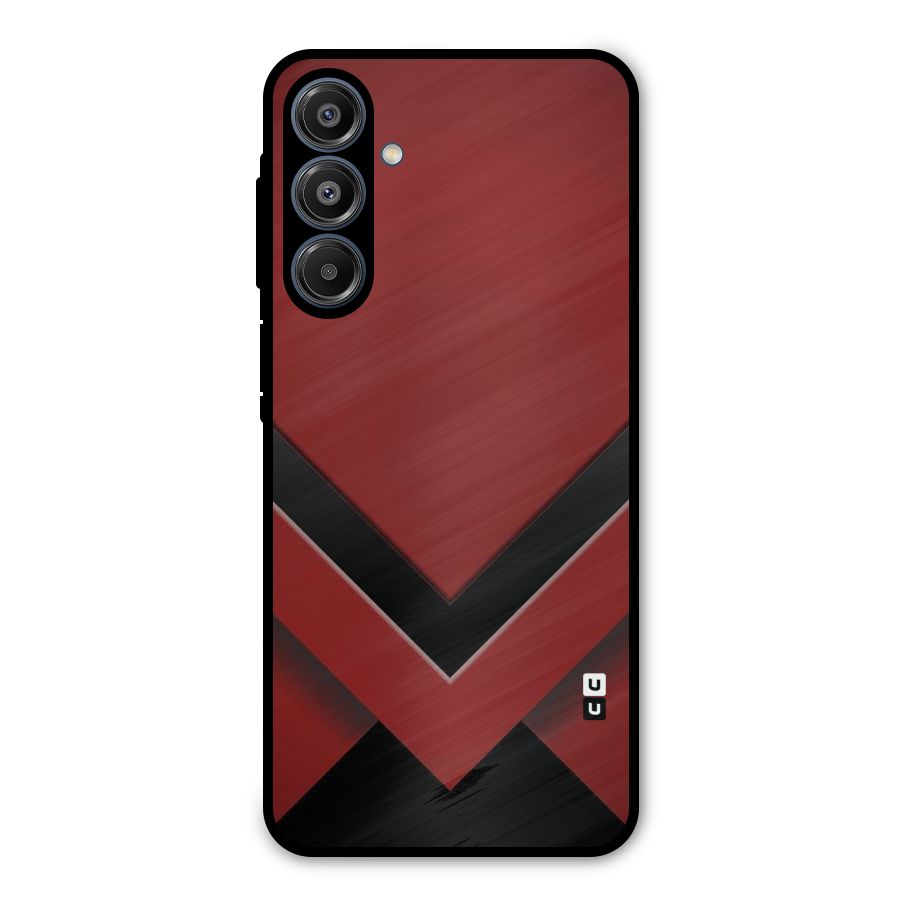 Red Black Fold Metal Back Case for Galaxy A16 5G