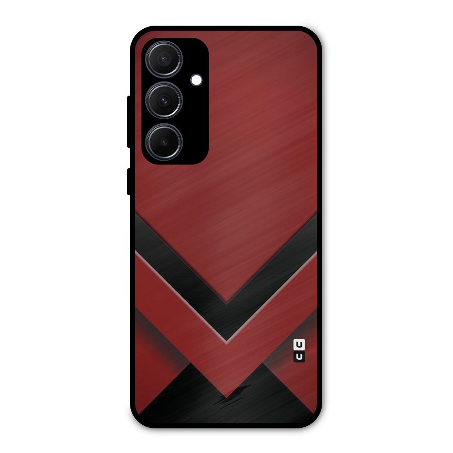 Red Black Fold Metal Back Case for Galaxy A35
