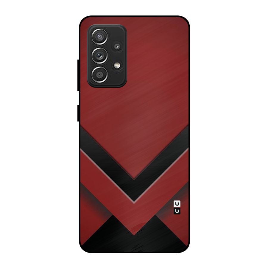 Red Black Fold Metal Back Case for Galaxy A52s 5G