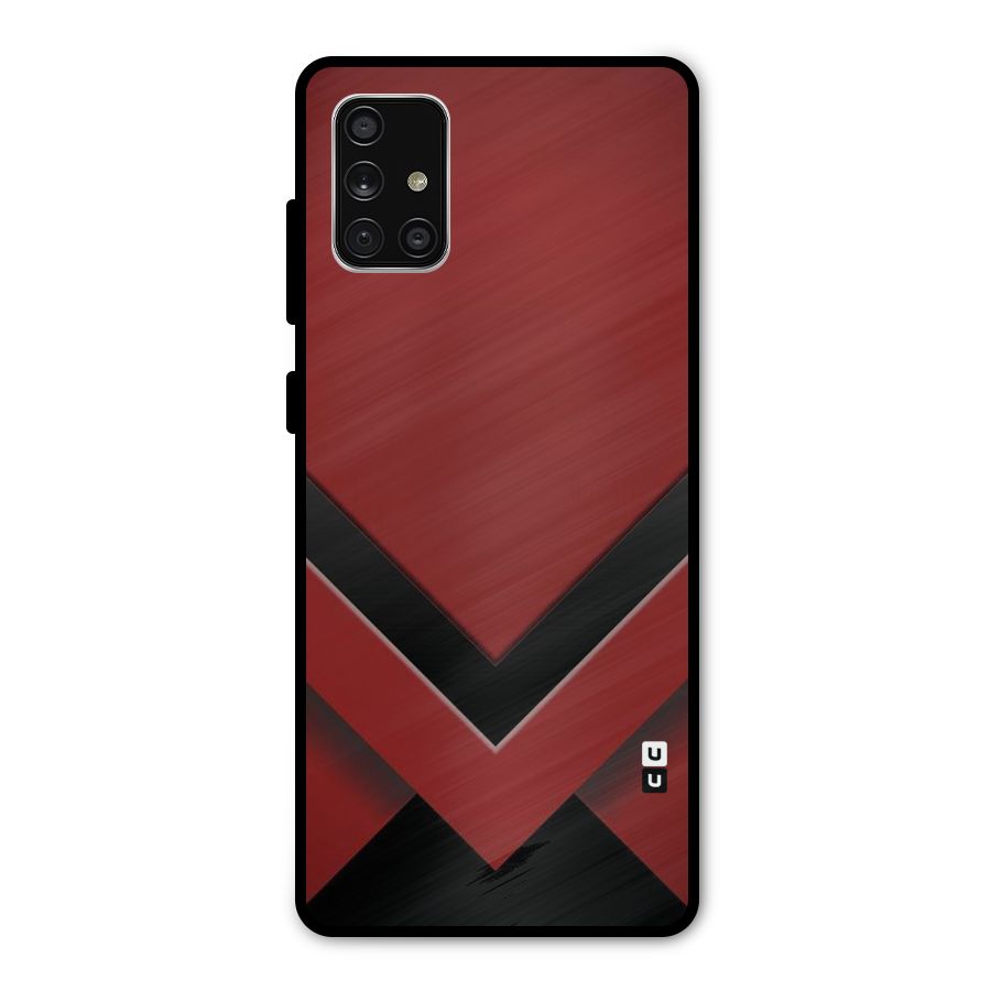 Red Black Fold Metal Back Case for Galaxy A71
