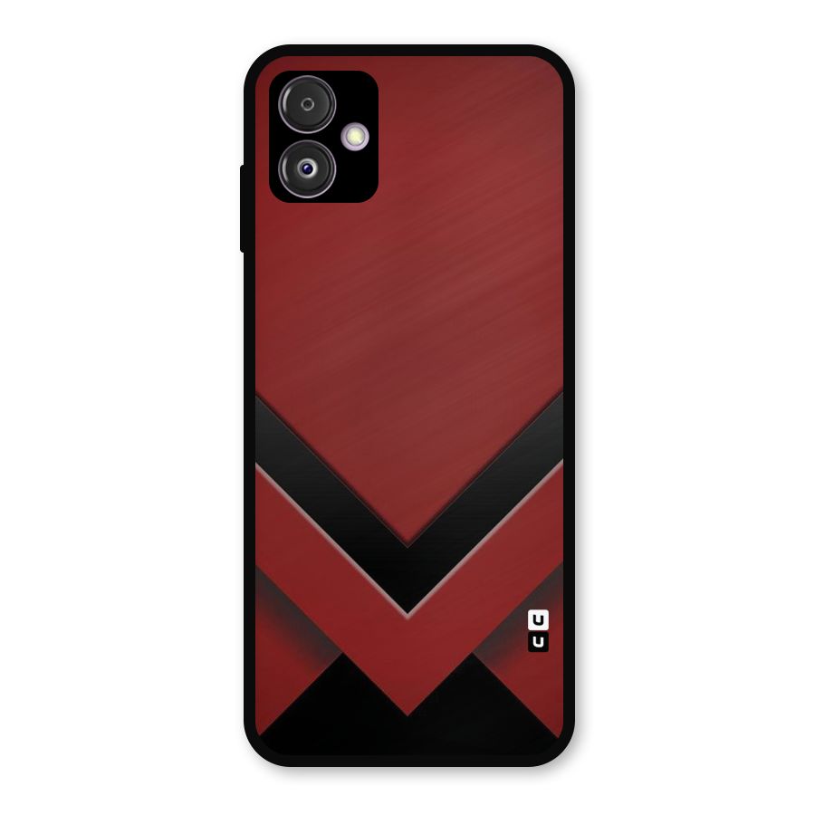 Red Black Fold Metal Back Case for Galaxy F14