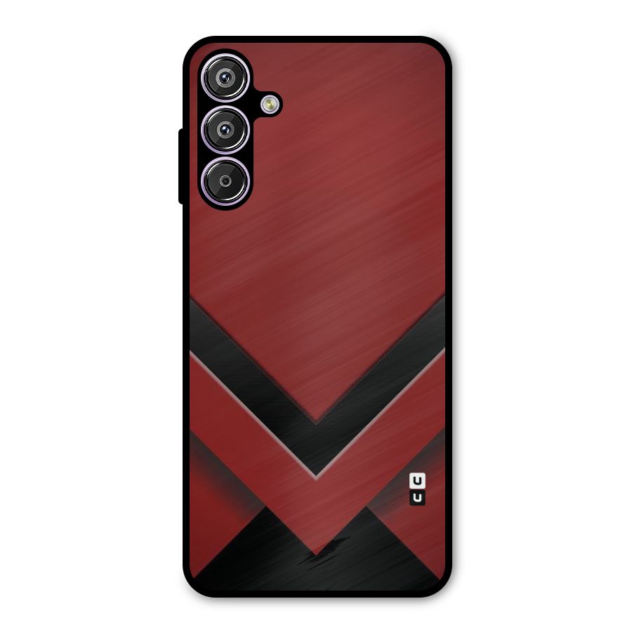 Red Black Fold Metal Back Case for Galaxy F15