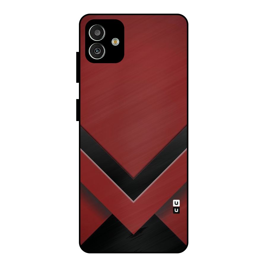 Red Black Fold Metal Back Case for Galaxy M13 5G