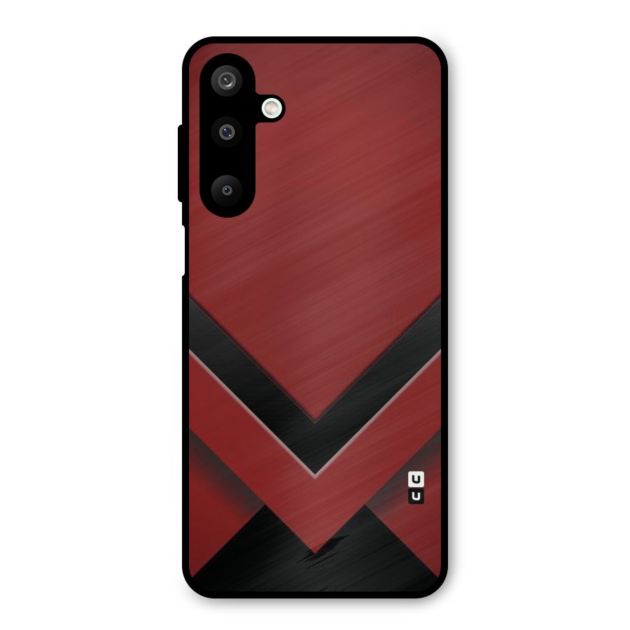 Red Black Fold Metal Back Case for Galaxy M16