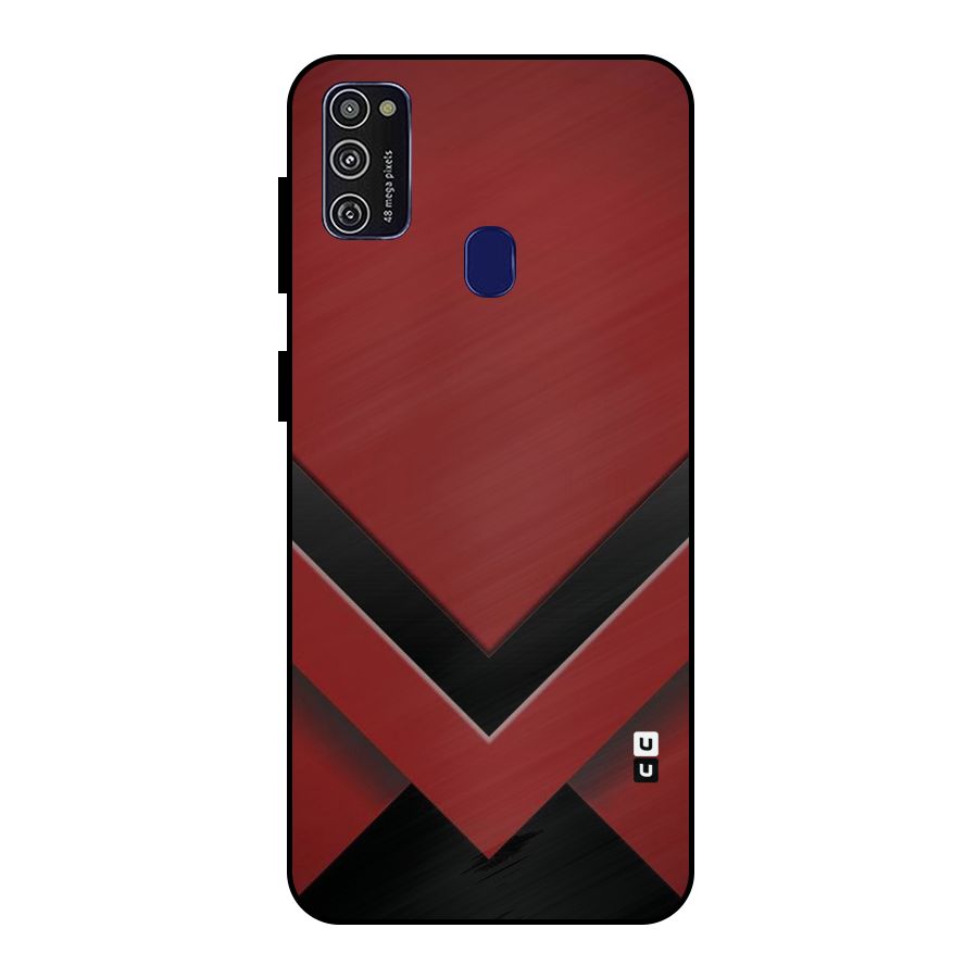 Red Black Fold Metal Back Case for Galaxy M30s