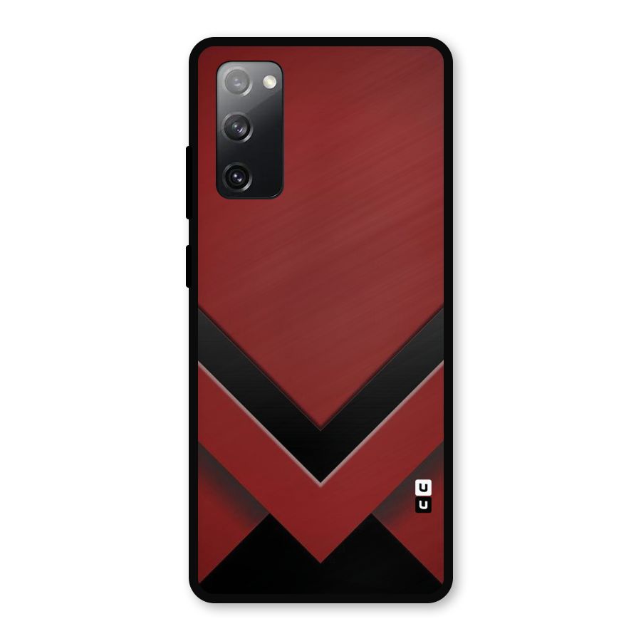 Red Black Fold Metal Back Case for Galaxy S20 FE 5G