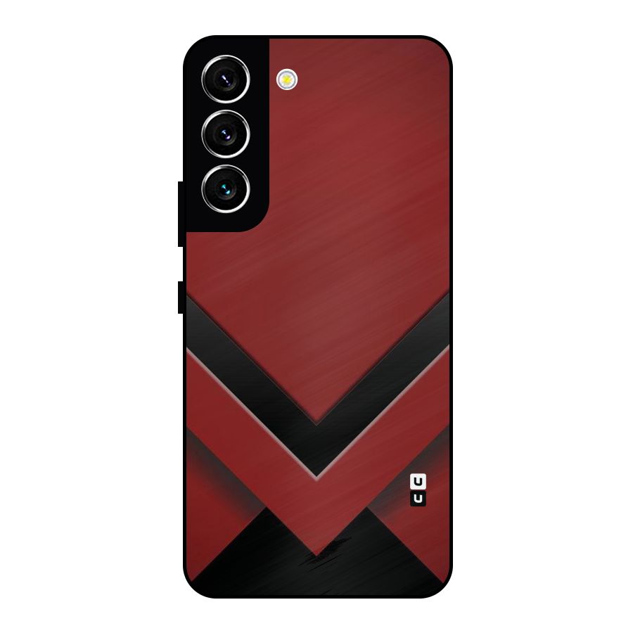 Red Black Fold Metal Back Case for Galaxy S22 5G