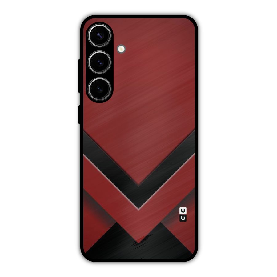 Red Black Fold Metal Back Case for Galaxy S24 Plus