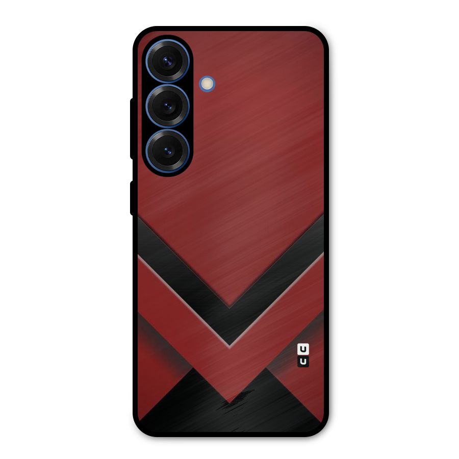 Red Black Fold Metal Back Case for Galaxy S25