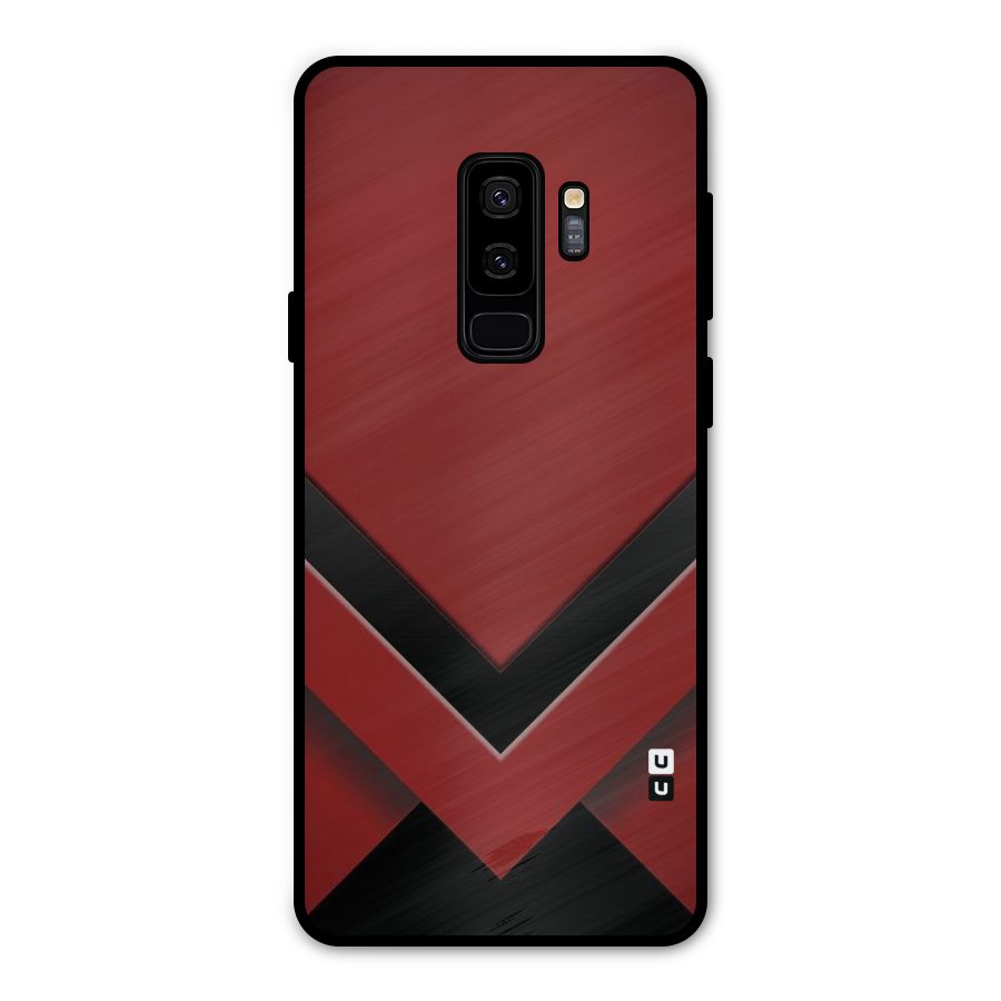 Red Black Fold Metal Back Case for Galaxy S9 Plus