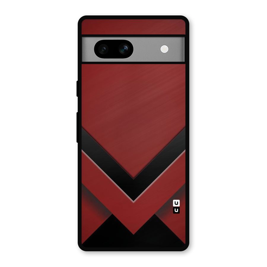 Red Black Fold Metal Back Case for Google Pixel 7a