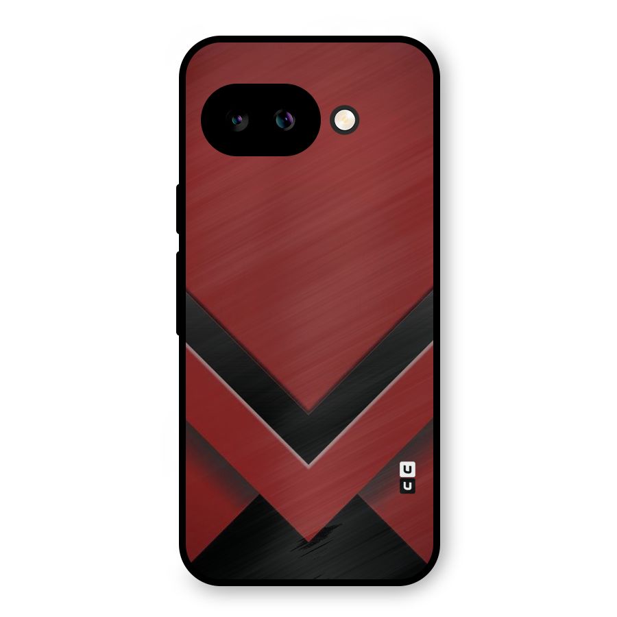 Red Black Fold Metal Back Case for Google Pixel 9a