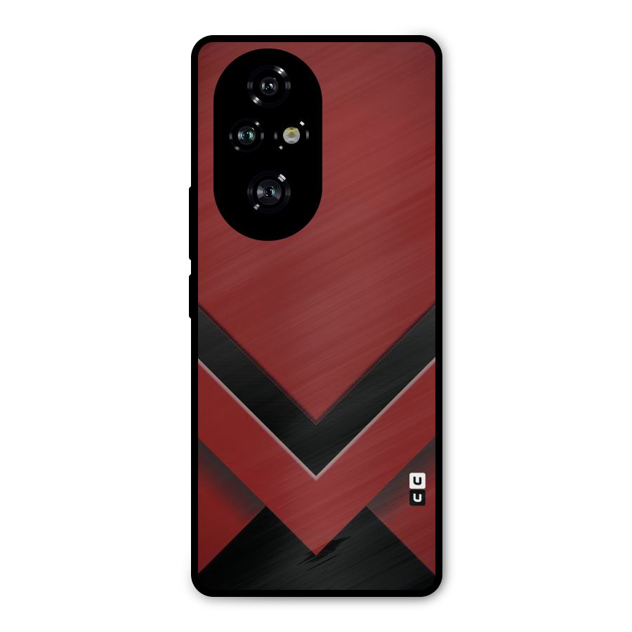 Red Black Fold Metal Back Case for Honor 200 Pro