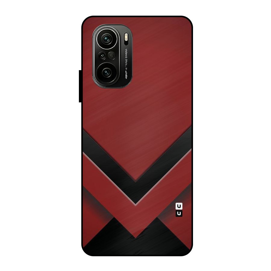 Red Black Fold Metal Back Case for Mi 11X Pro
