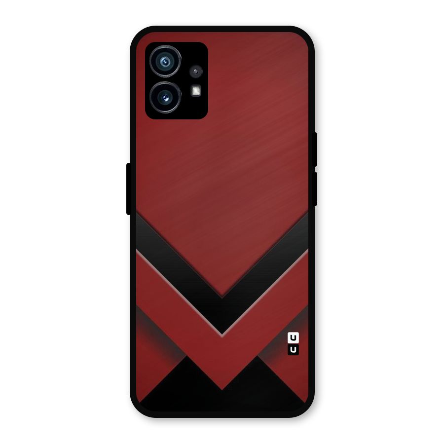 Red Black Fold Metal Back Case for Nothing Phone 1