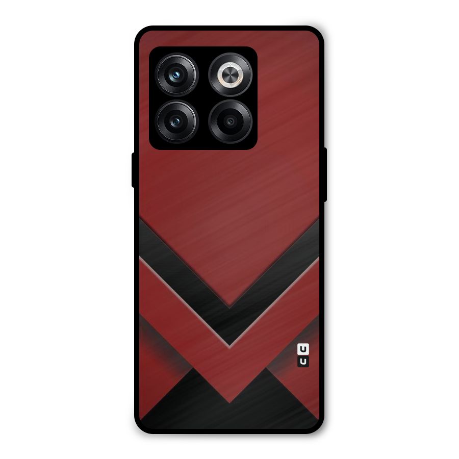 Red Black Fold Metal Back Case for OnePlus 10T