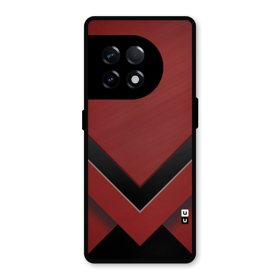 Red Black Fold Metal Back Case for OnePlus 11R