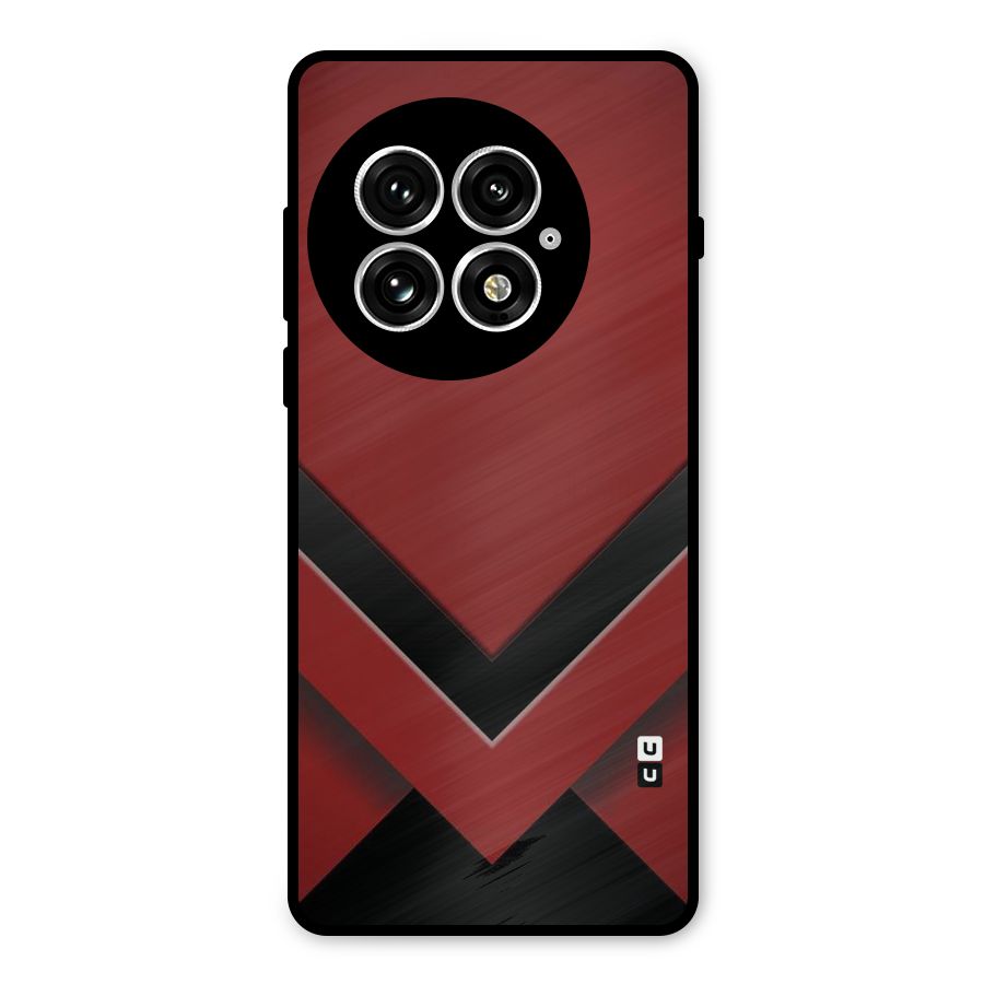 Red Black Fold Metal Back Case for OnePlus 13