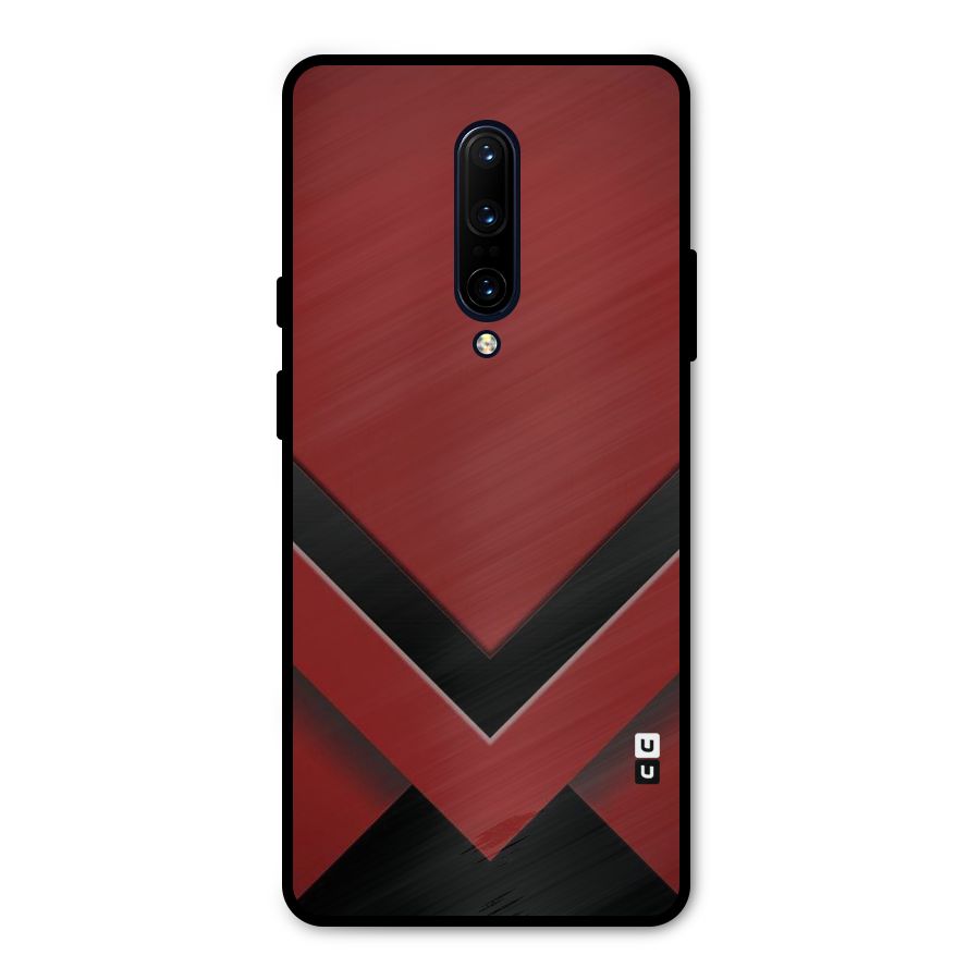 Red Black Fold Metal Back Case for OnePlus 7 Pro