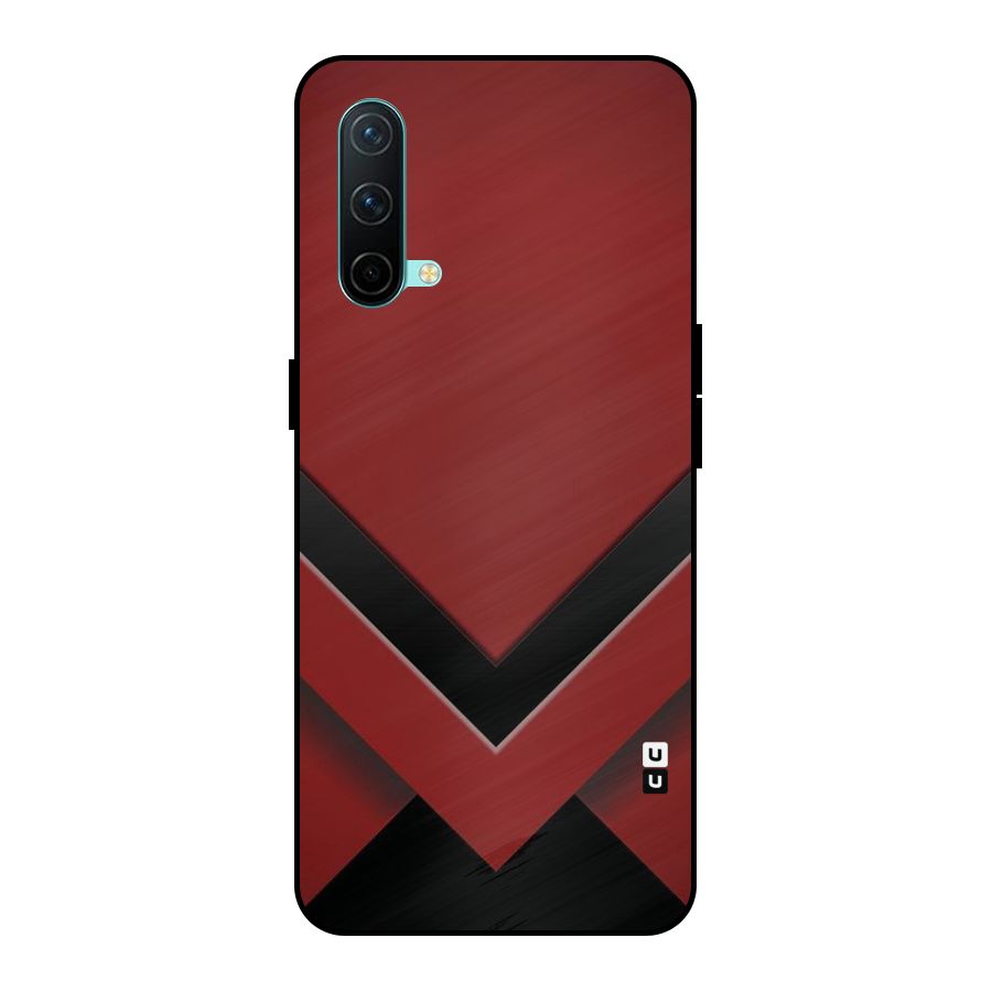 Red Black Fold Metal Back Case for OnePlus Nord CE 5G