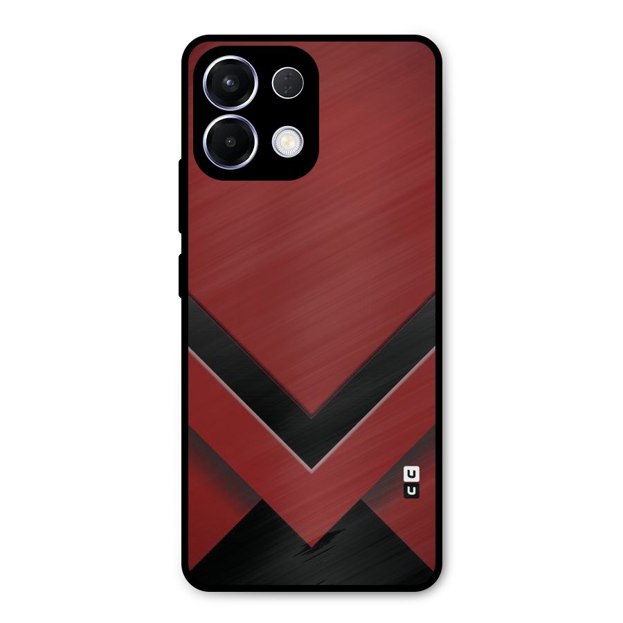 Red Black Fold Metal Back Case for Oppo K13