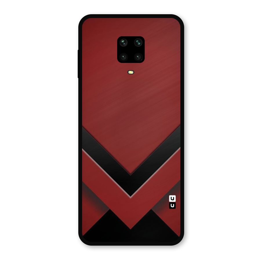Red Black Fold Metal Back Case for Poco M2 Pro