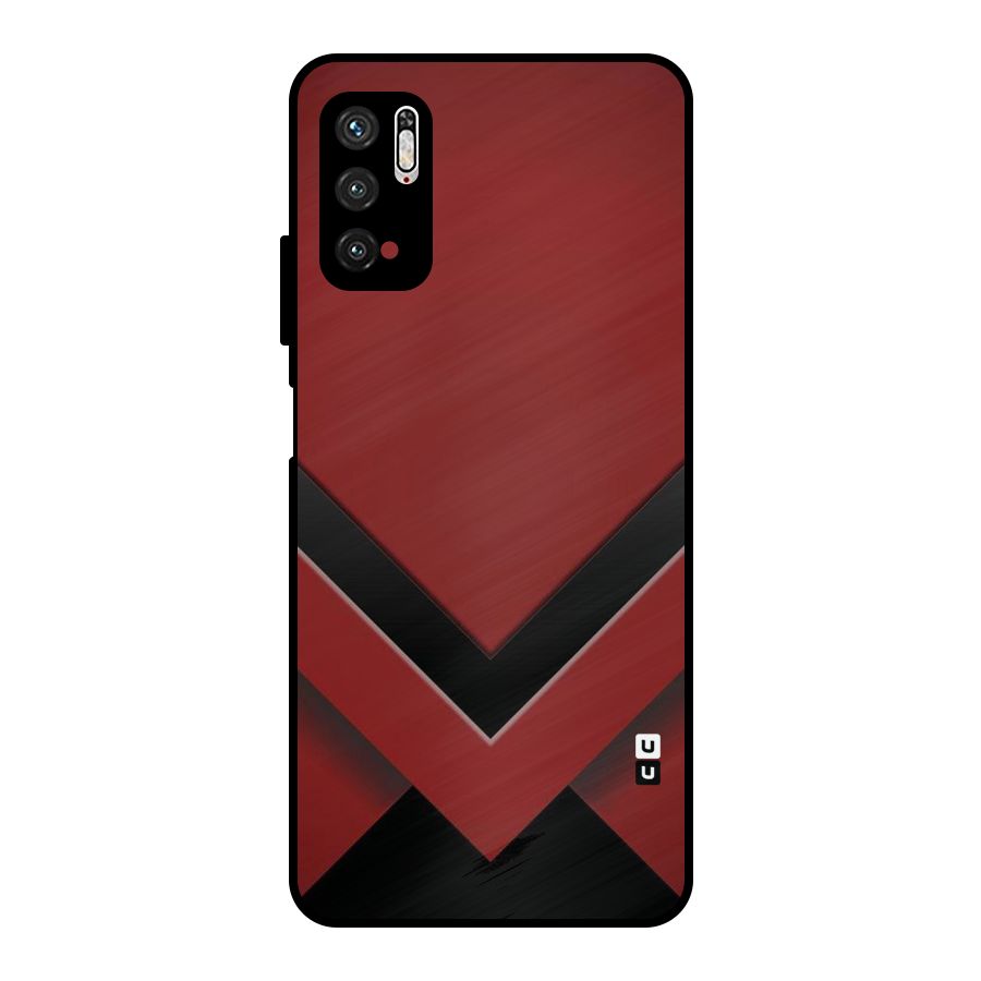 Red Black Fold Metal Back Case for Poco M3 Pro 5G
