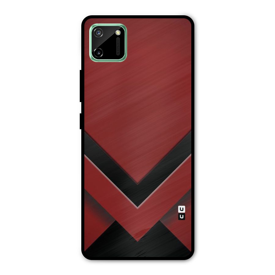 Red Black Fold Metal Back Case for Realme C11