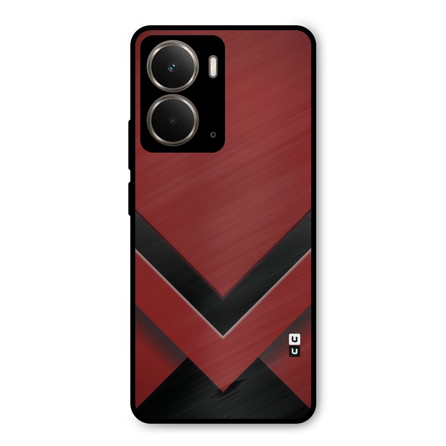 Red Black Fold Metal Back Case for Realme P3