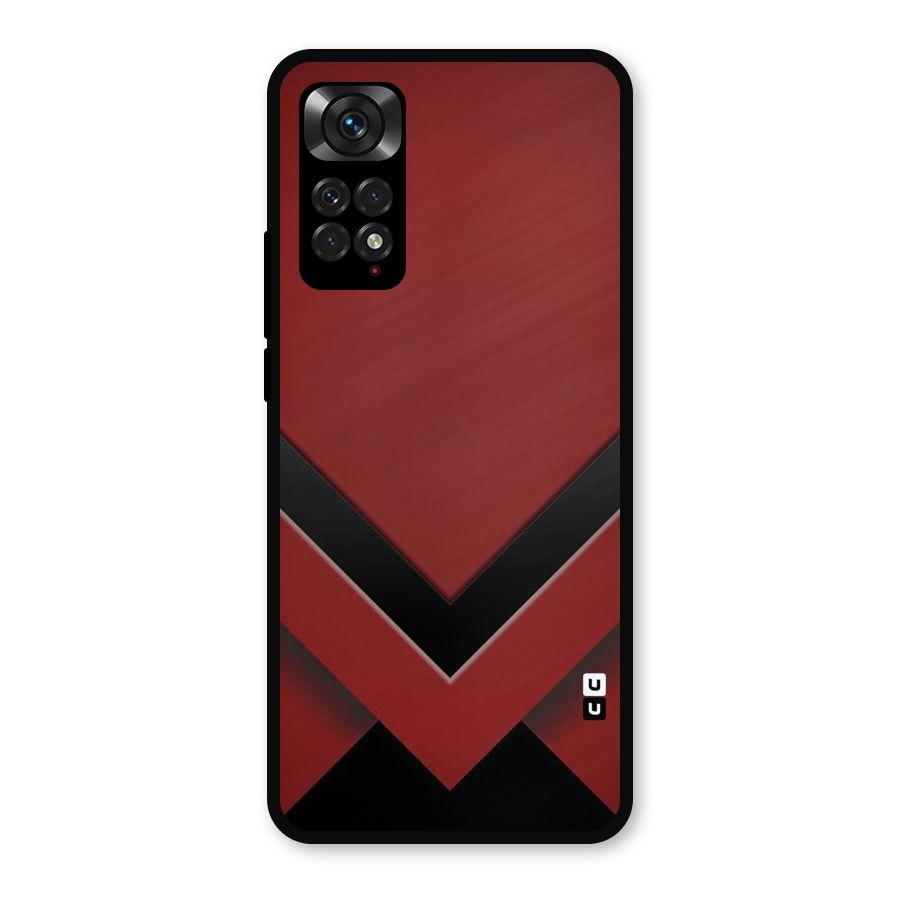 Red Black Fold Metal Back Case for Redmi Note 11