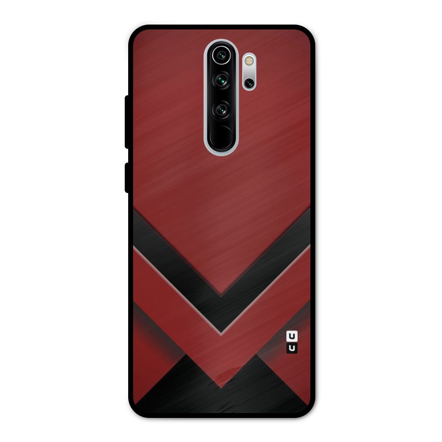 Red Black Fold Metal Back Case for Redmi Note 8 Pro