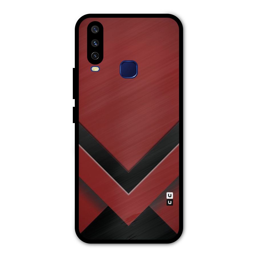 Red Black Fold Metal Back Case for Vivo V17