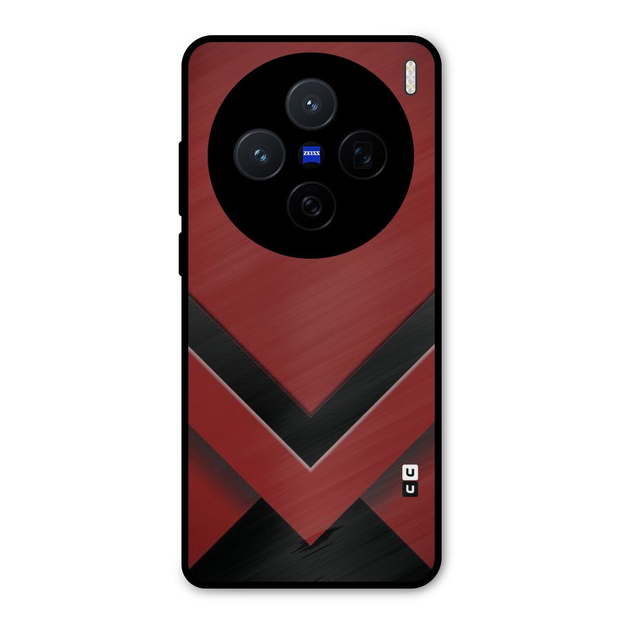 Red Black Fold Metal Back Case for Vivo X200