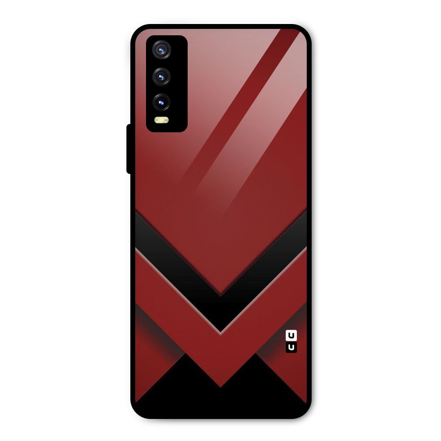 Red Black Fold Metal Back Case for Vivo Y20g