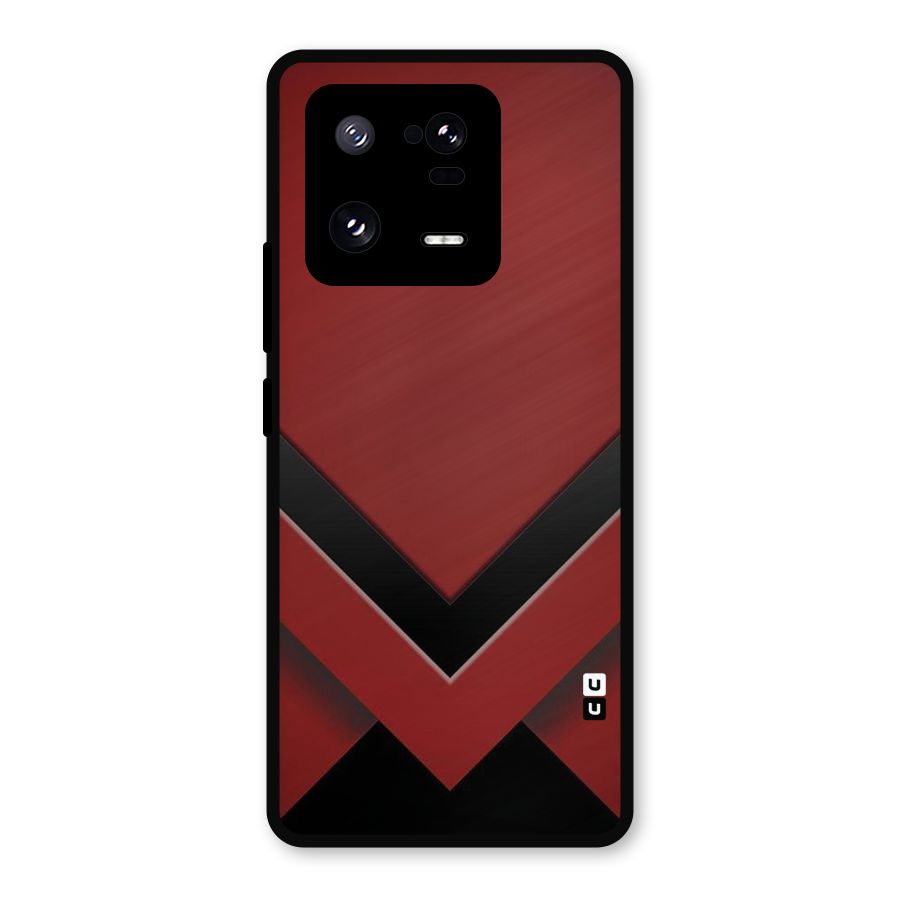 Red Black Fold Metal Back Case for Xiaomi 13 Pro