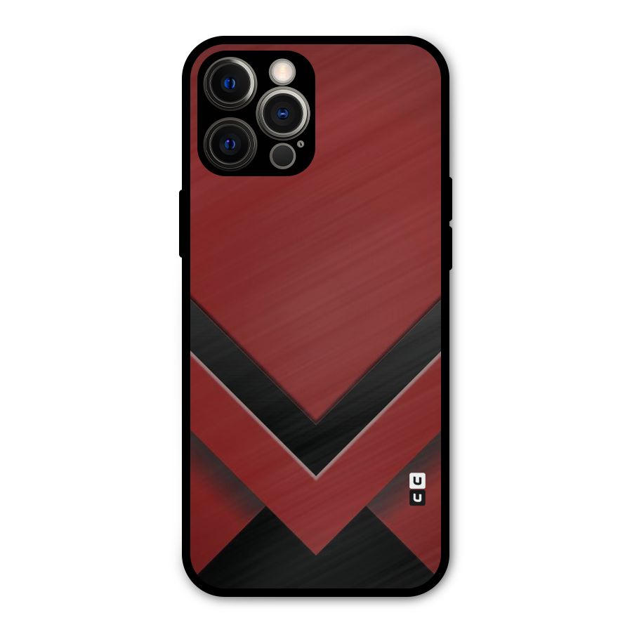 Red Black Fold Metal Back Case for iPhone 12 Pro Max
