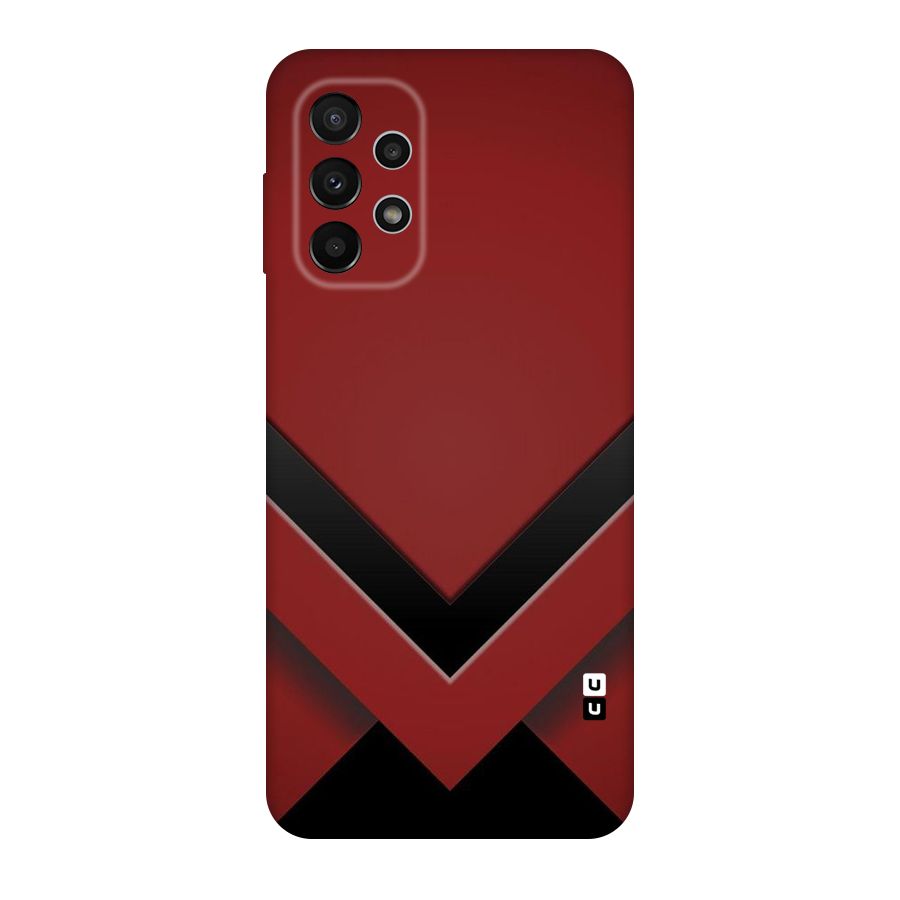Red Black Fold Original Polycarbonate Back Case for Galaxy A23