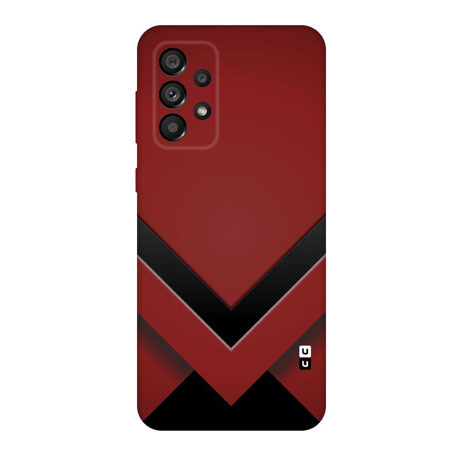 Red Black Fold Original Polycarbonate Back Case for Galaxy A73 5G