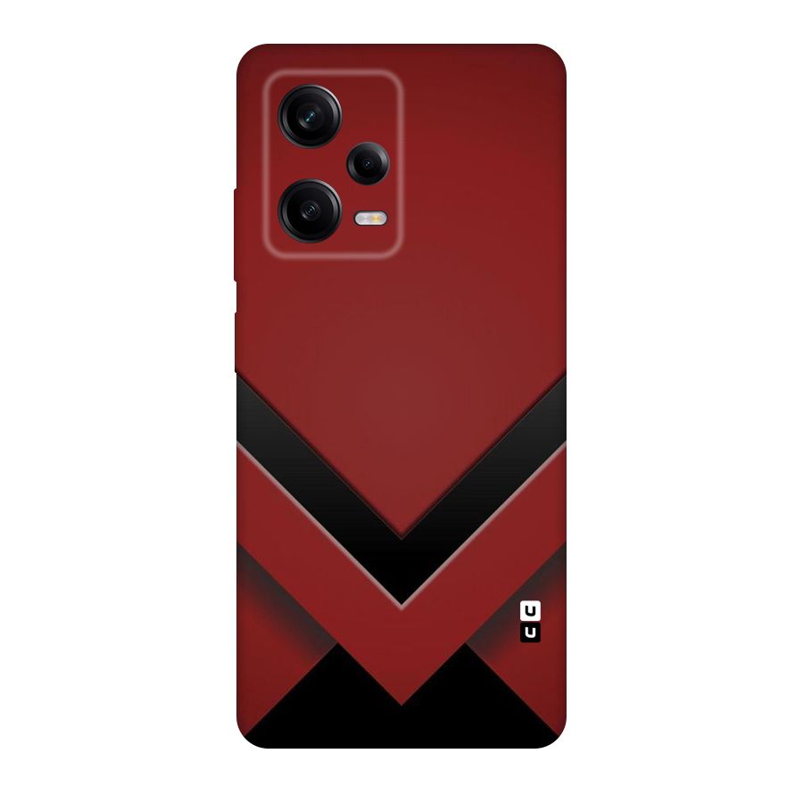 Red Black Fold Original Polycarbonate Back Case for Redmi Note 12 Pro