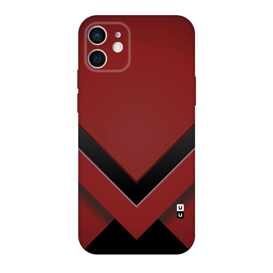 Red Black Fold Original Polycarbonate Back Case for iPhone 12