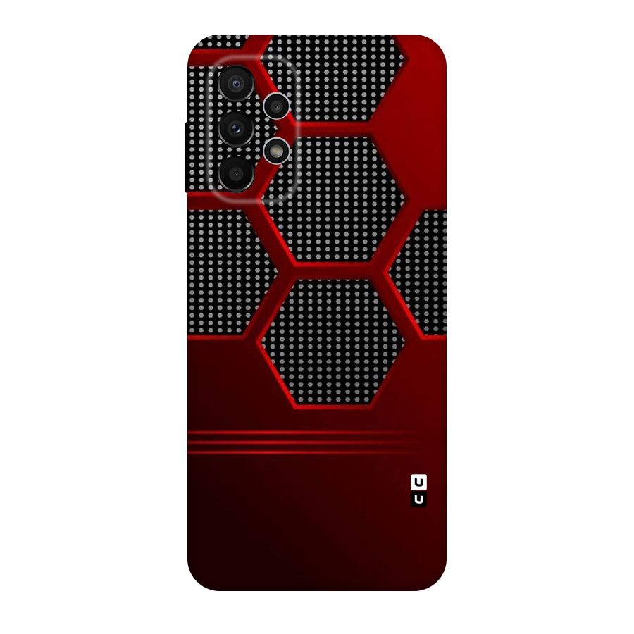 Red Black Hexagons Original Polycarbonate Back Case for Galaxy A23
