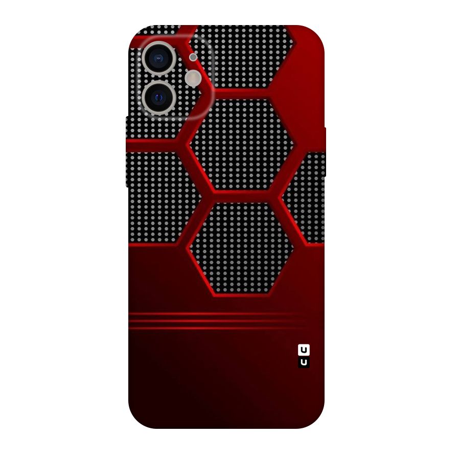 Red Black Hexagons Original Polycarbonate Back Case for iPhone 11