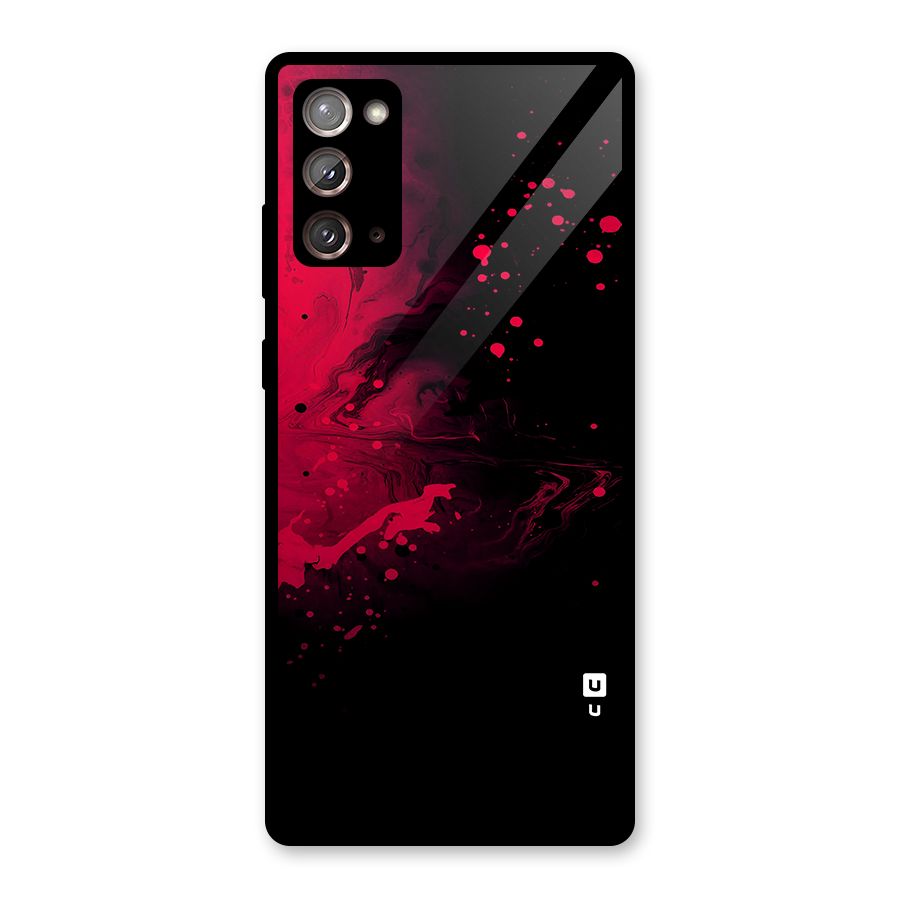 Red Black Splash Art Glass Back Case for Galaxy Note 20