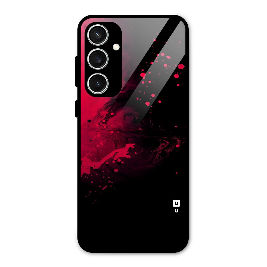 Red Black Splash Art Glass Back Case for Galaxy S23 FE