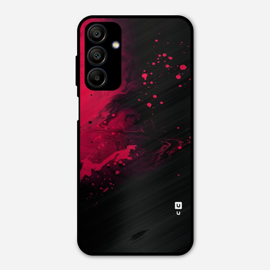 Red Black Splash Art Metal Back Case for Galaxy A15 5G