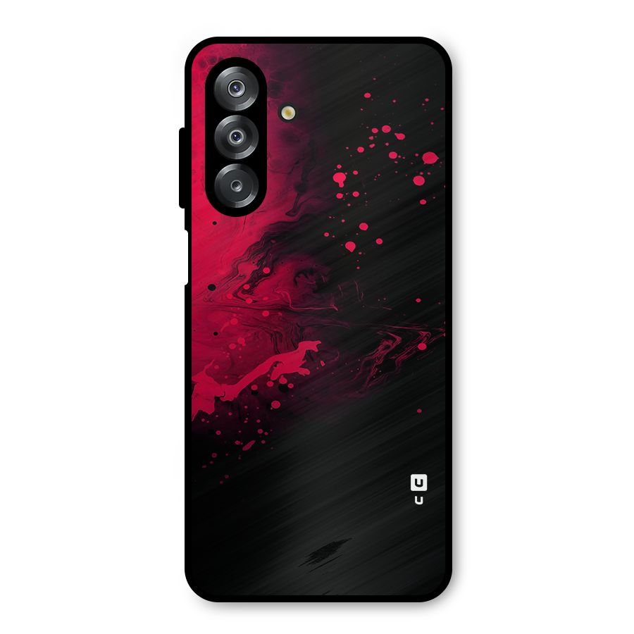 Red Black Splash Art Metal Back Case for Galaxy A26
