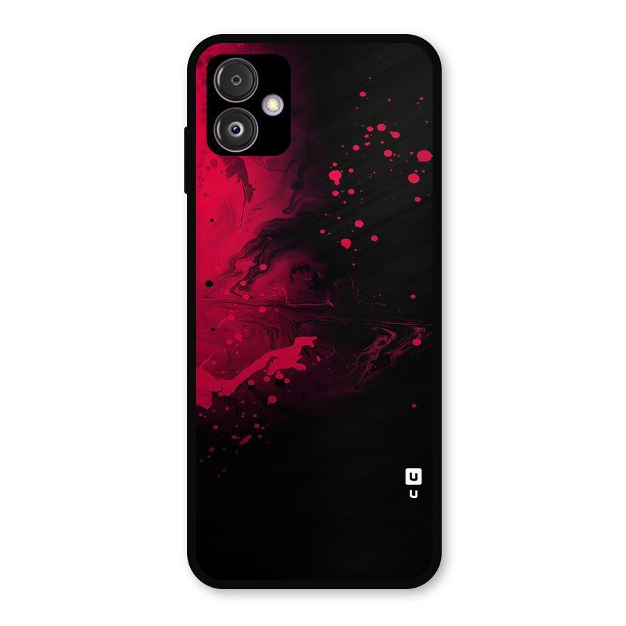 Red Black Splash Art Metal Back Case for Galaxy F14