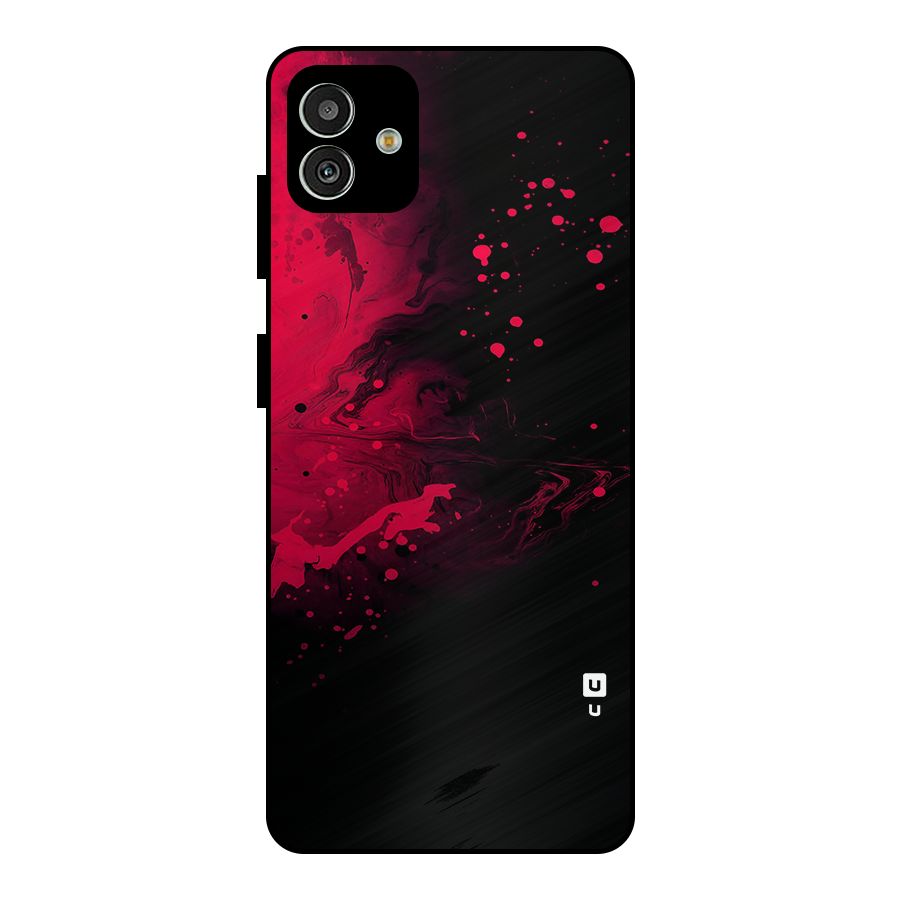 Red Black Splash Art Metal Back Case for Galaxy M13 5G